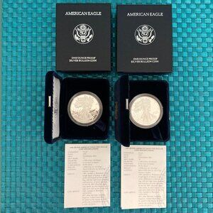 U.S. Mint American Eagles 1 oz Silver Bullion - Lot of 2